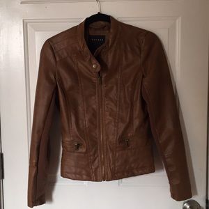 Cognac leather jacket